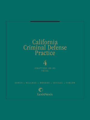 cover image of California Criminal Defense Practice